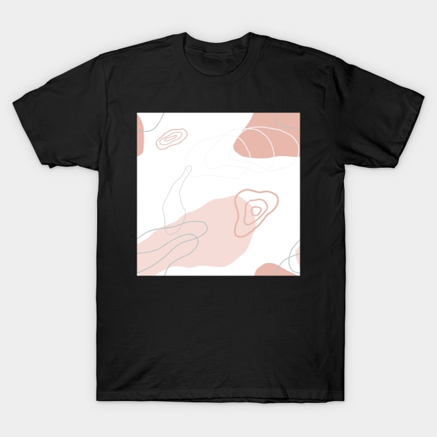 Pastel Topography Pattern T-Shirt by StylishTayla